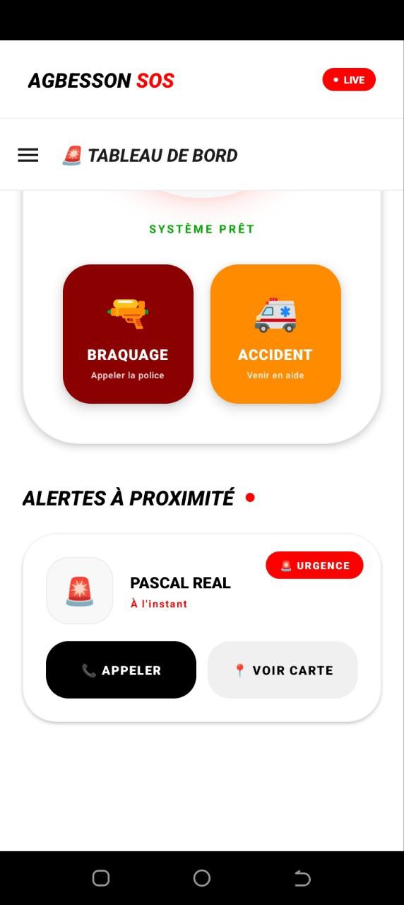 Étape 2 : notification d'alerte reçue par les voisins dans un rayon de 20 kilomètres